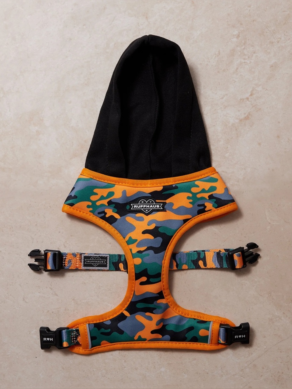 Ruff Haus NYC CAMO QT ORANGE HOODIE HARNESS